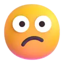 Confused face 3D animated emoji