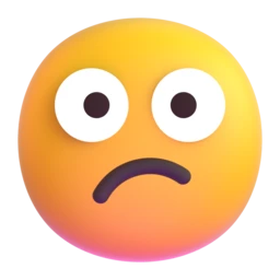 Confused face animated emoji