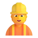 Construction worker 3D animated emoji