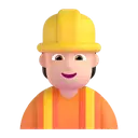 Construction worker: light skin tone 3D animated emoji