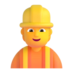 Construction worker animated emoji
