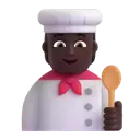 Cook: dark skin tone 3D animated emoji