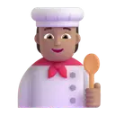 Cook: medium skin tone 3D animated emoji