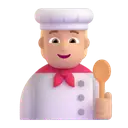 Cook: medium-light skin tone 3D animated emoji