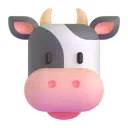 Cow face 3D animated emoji