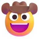 Cowboy hat face 3D animated emoji