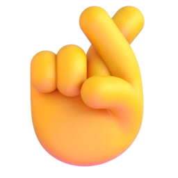 Crossed fingers animated emoji