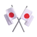 Crossed flags 3D animated emoji