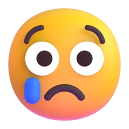 Crying face animated emoji