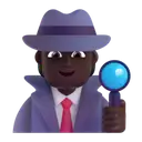 Detective: dark skin tone 3D animated emoji