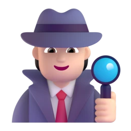 Detective: light skin tone animated emoji