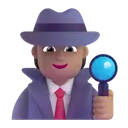 Detective: medium skin tone 3D animated emoji