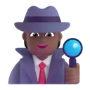 Detective: medium-dark skin tone 3D animated emoji