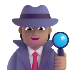 Detective: medium skin tone animated emoji