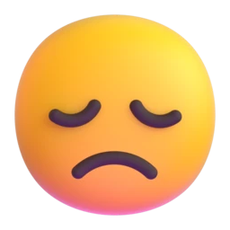 Disappointed face animated emoji