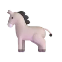 Donkey 3D animated emoji