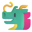 Dragon face 3D animated emoji