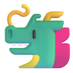 Dragon face animated emoji