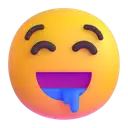 Drooling face 3D animated emoji