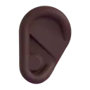 Ear: dark skin tone 3D animated emoji