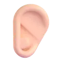 Ear: light skin tone 3D animated emoji