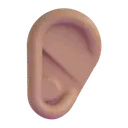Ear: medium skin tone 3D animated emoji