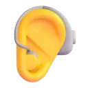 Ear with hearing aid 3D animated emoji