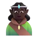 Elf: dark skin tone 3D animated emoji