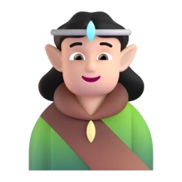 Elf: light skin tone animated emoji