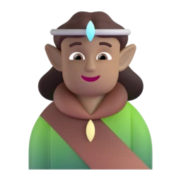 Elf: medium skin tone animated emoji