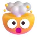 Exploding head 3D animated emoji