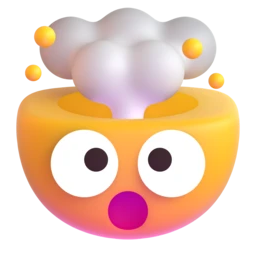 Exploding head animated emoji