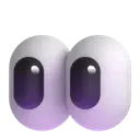 Eyes 3D animated emoji