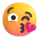 Face blowing a kiss 3D animated emoji
