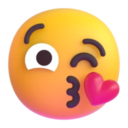 Face blowing a kiss animated emoji
