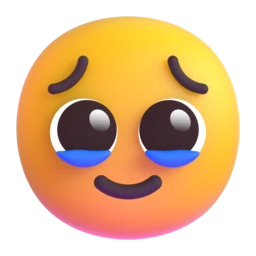 Face holding back tears animated emoji