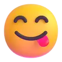 Face savoring food 3D animated emoji