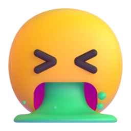 Face vomiting animated emoji