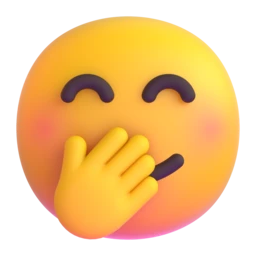 Face with hand over mouth animated emoji