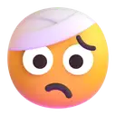 Face with head-bandage 3D animated emoji