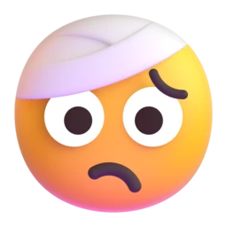 Face with head-bandage animated emoji
