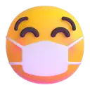 Face with medical mask 3D animated emoji