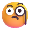Face with monocle 3D animated emoji