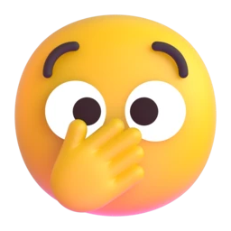 Face with open eyes and hand over mouth animated emoji
