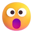 Face with open mouth 3D animated emoji