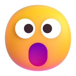 Face with open mouth animated emoji