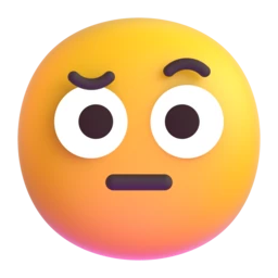 Face with raised eyebrow animated emoji