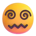 Face with spiral eyes 3D animated emoji