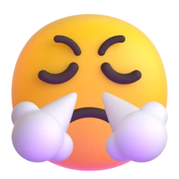Face with steam from nose animated emoji