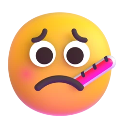 Face with thermometer animated emoji